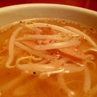 メンマともやしの中華スープ